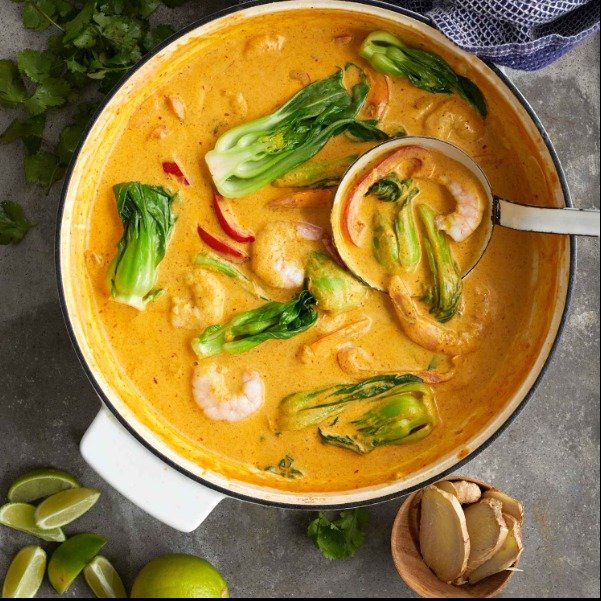 Shrimp and Vegetables in Coconut Milk